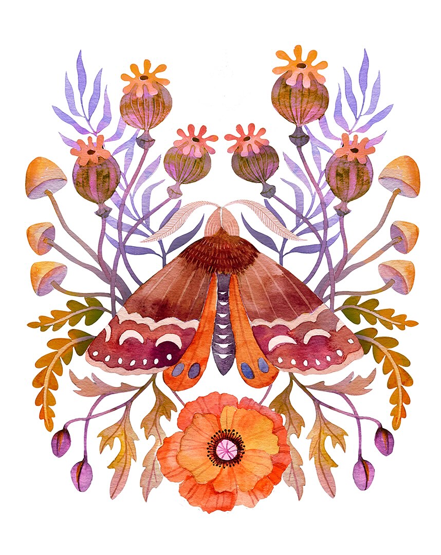 Sally Ann Langley's Fauna And Flora Watercolors (6)