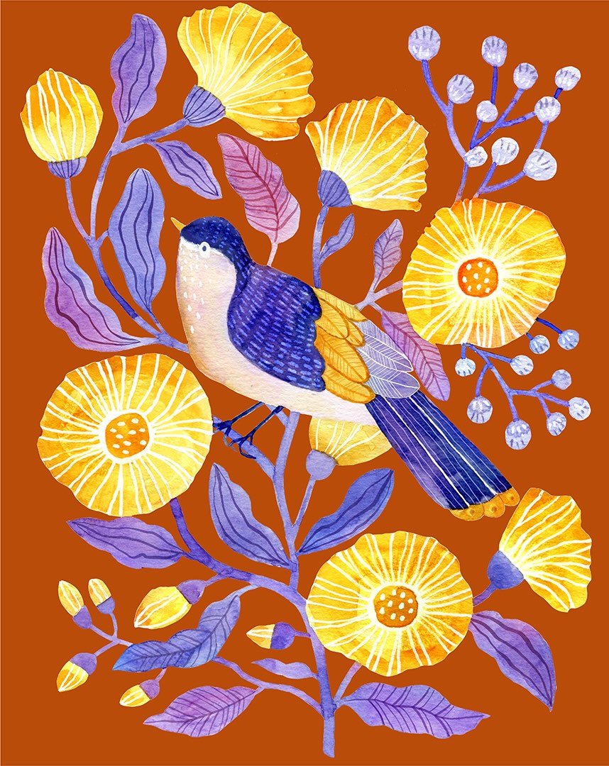 Sally Ann Langley's Fauna And Flora Watercolors (8)