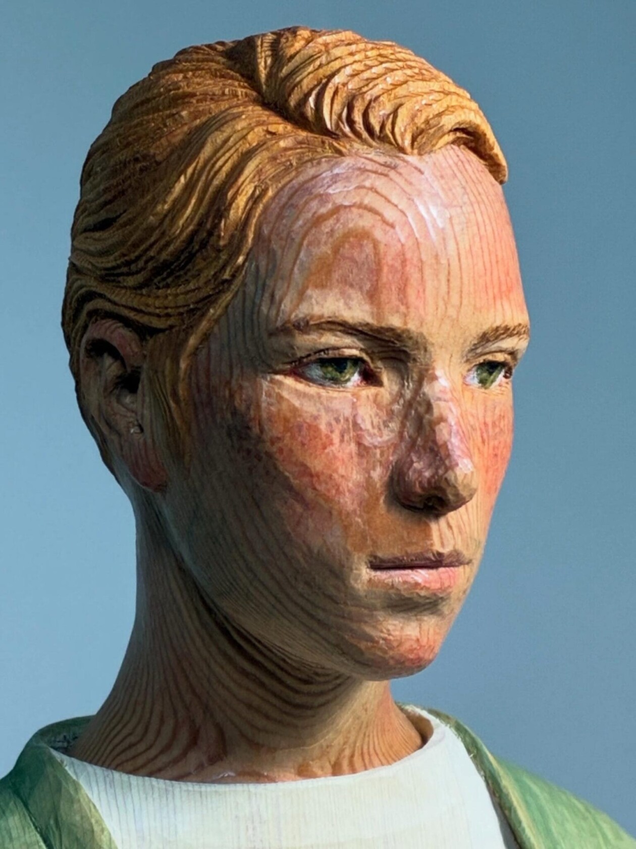 Shinsuke Inoue's Carved Wood Figurative Sculptures (4)