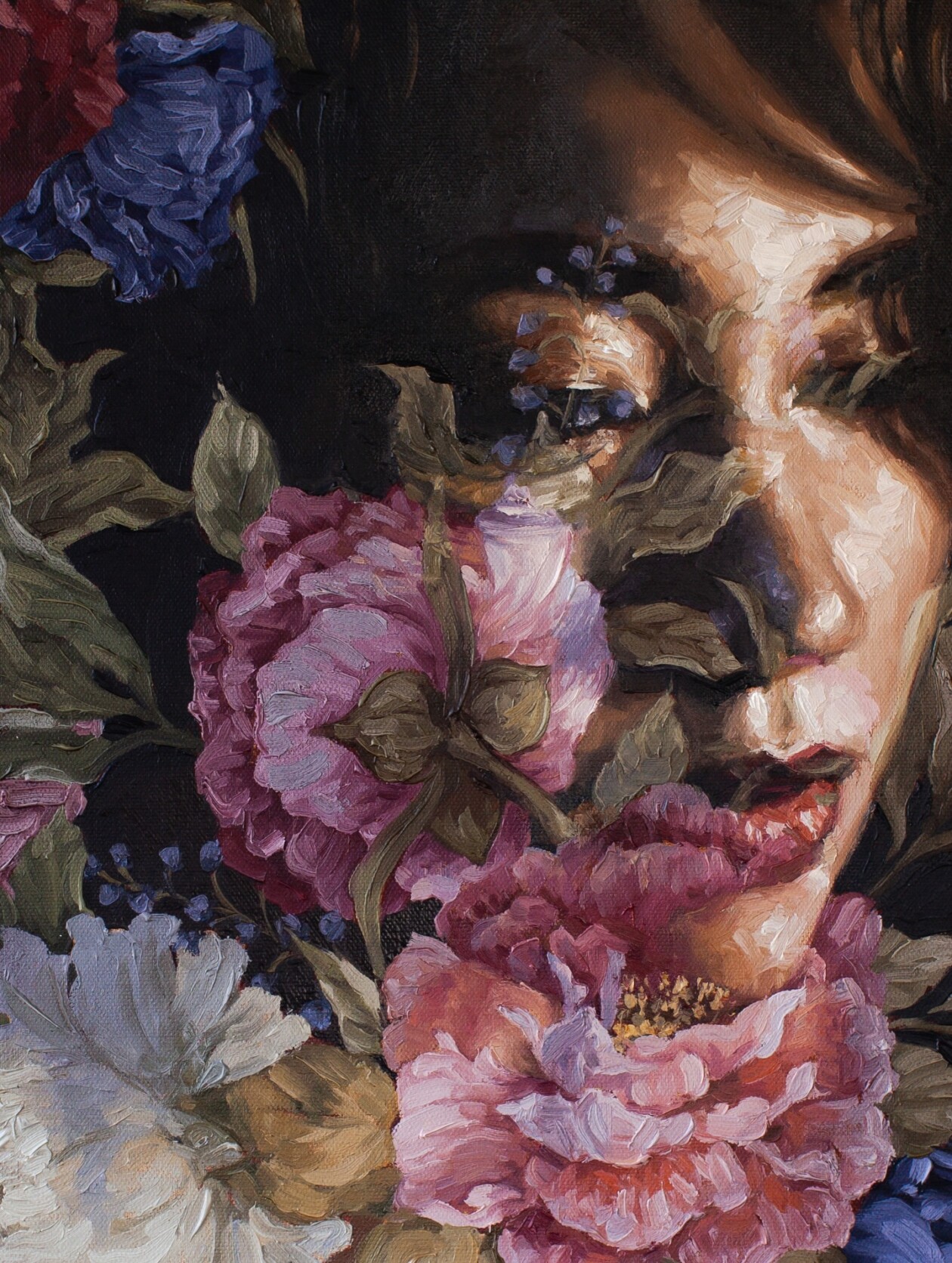 Jess Currier's Double Exposure Floral Female Portraits (11)