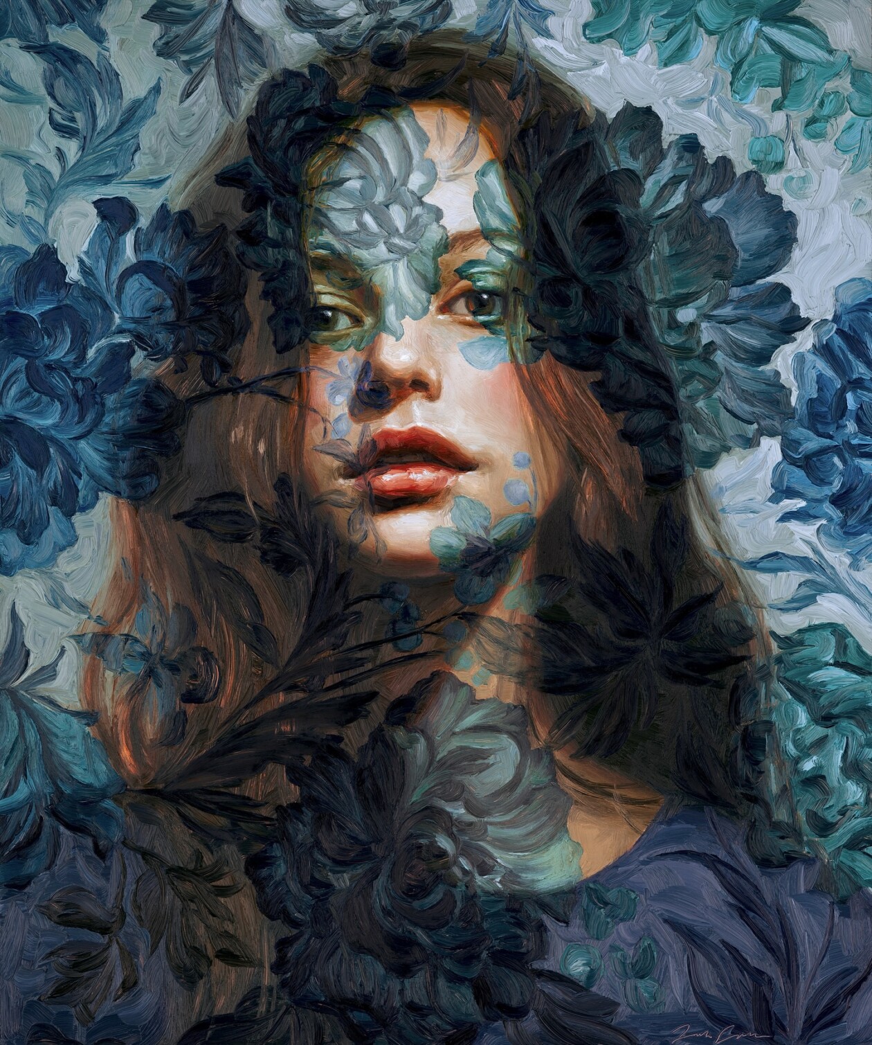 Jess Currier's Double Exposure Floral Female Portraits (2)