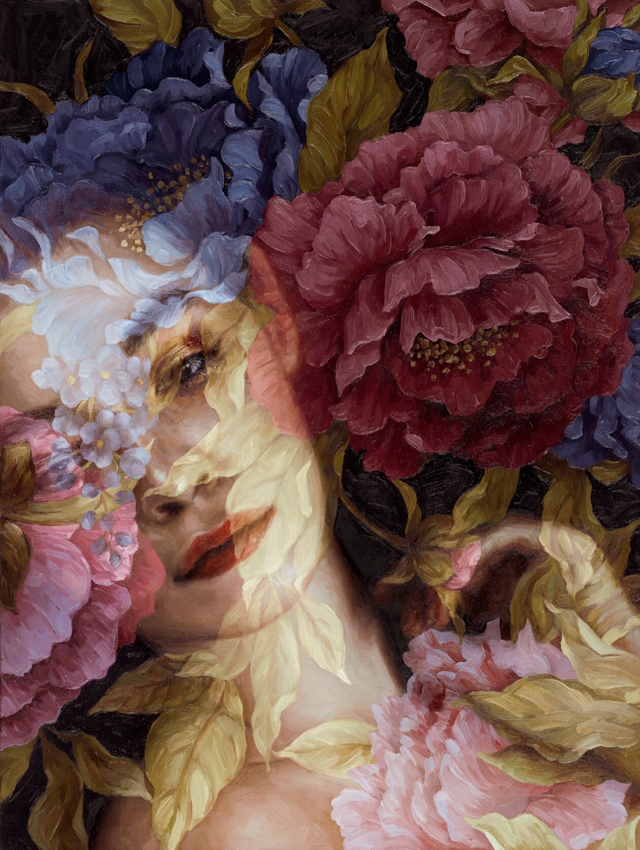 Jess Currier's Double Exposure Floral Female Portraits (5)