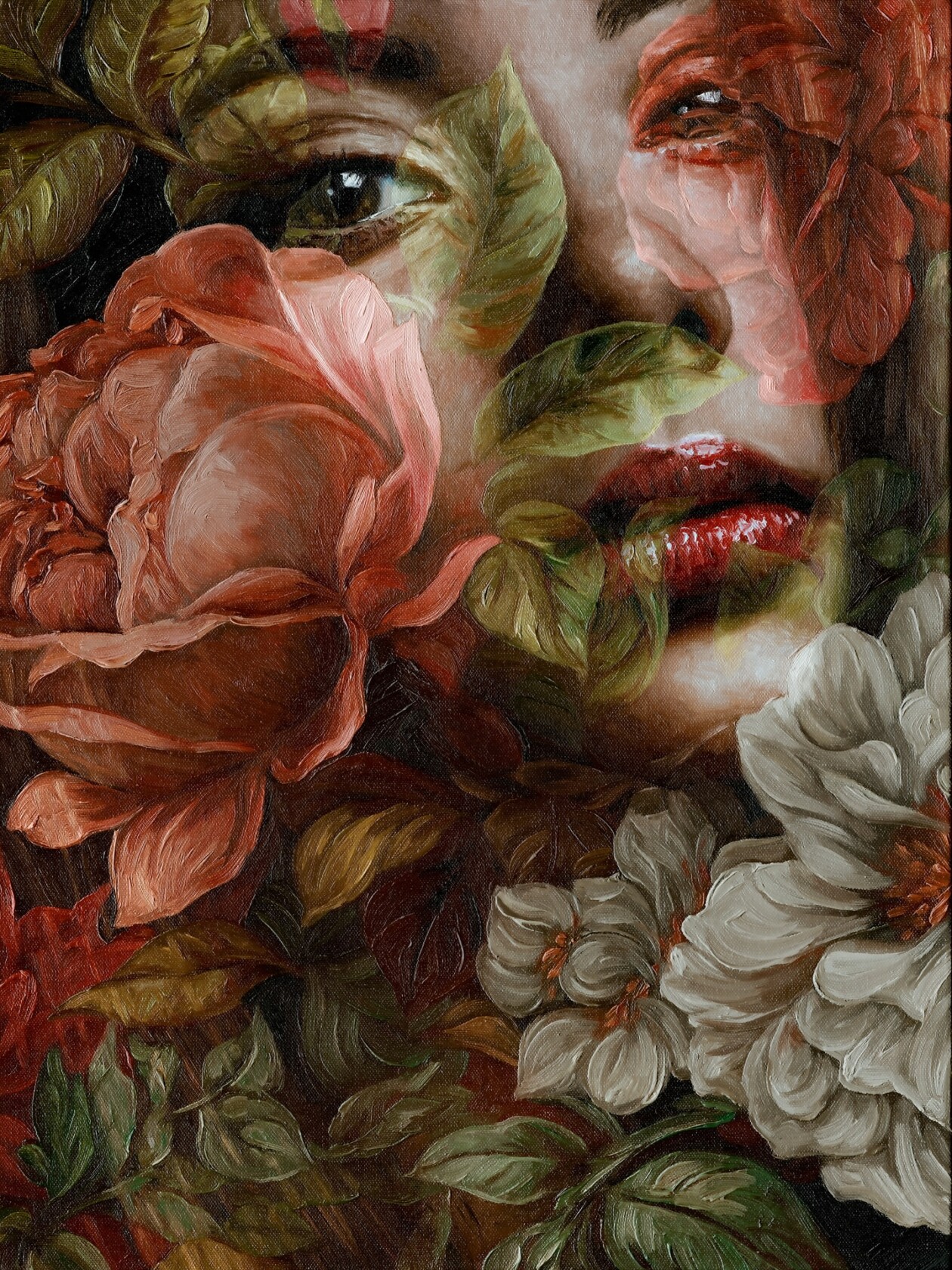 Jess Currier's Double Exposure Floral Female Portraits (6)