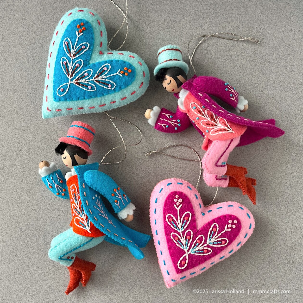 Larissa Holland's Folk Felt Ornaments (4)