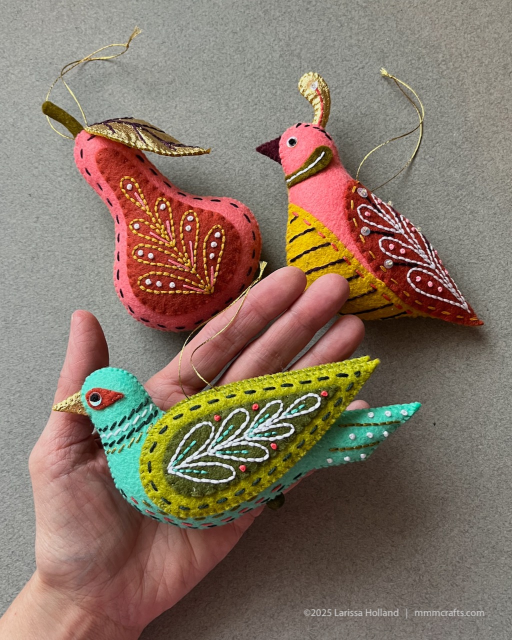 Larissa Holland's Folk Felt Ornaments (5)
