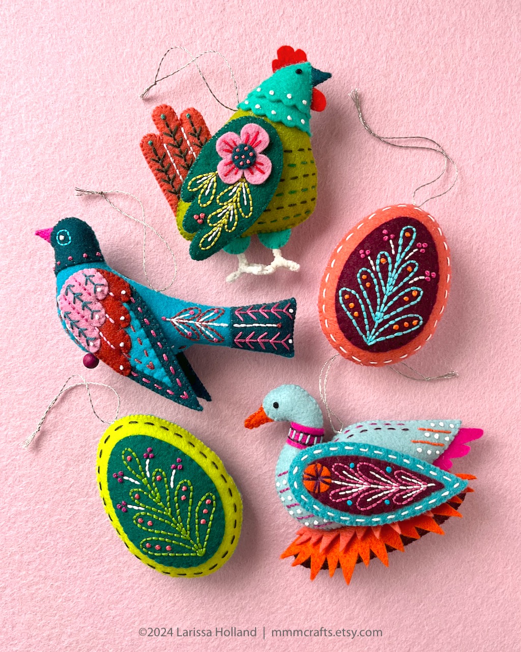 Larissa Holland's Folk Felt Ornaments (7)