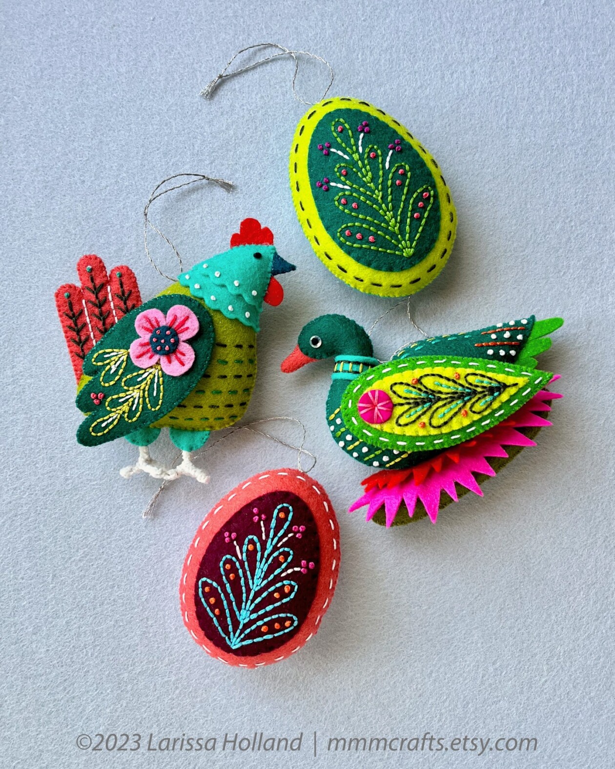 Larissa Holland's Folk Felt Ornaments (8)