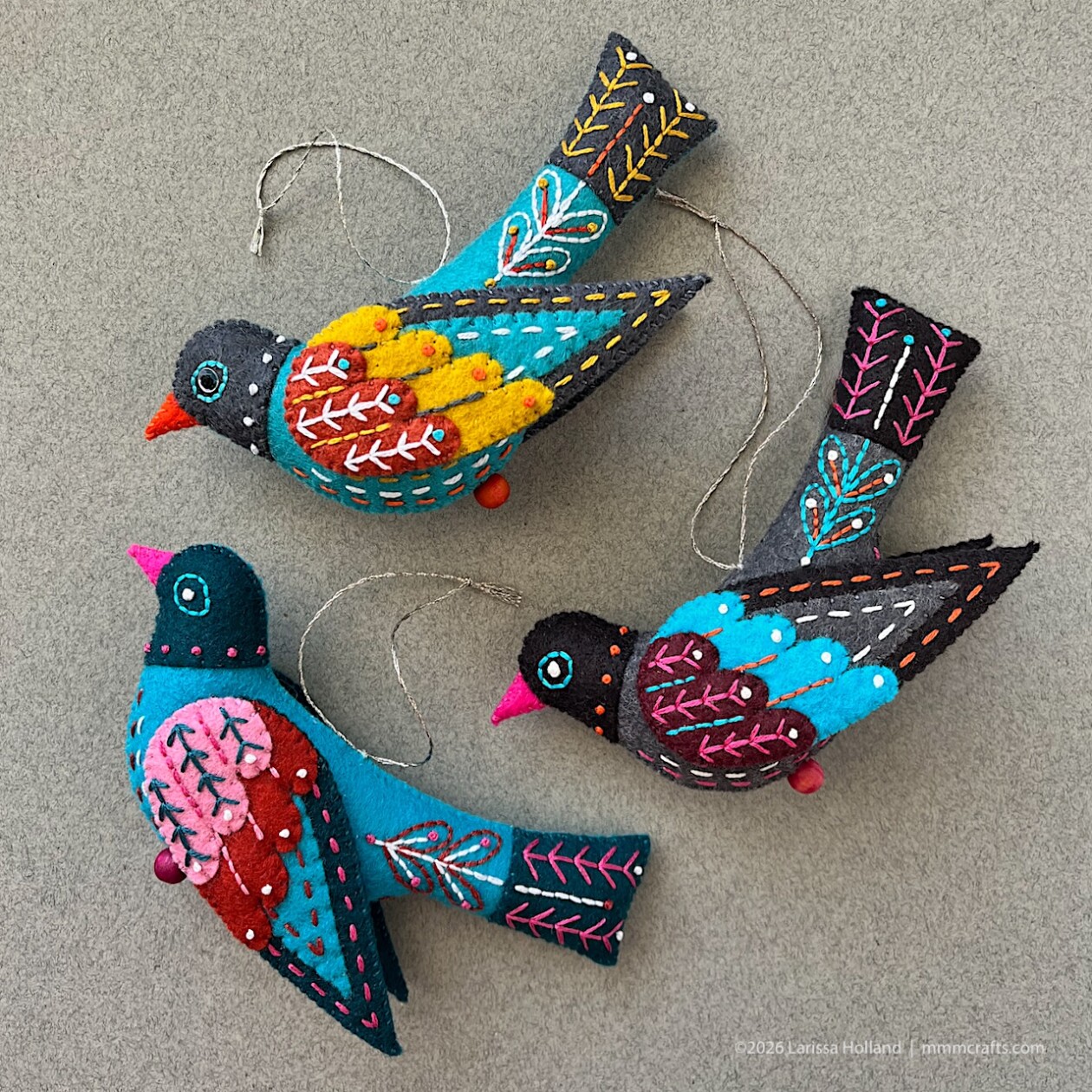 Larissa Holland's Folk Felt Ornaments (9)