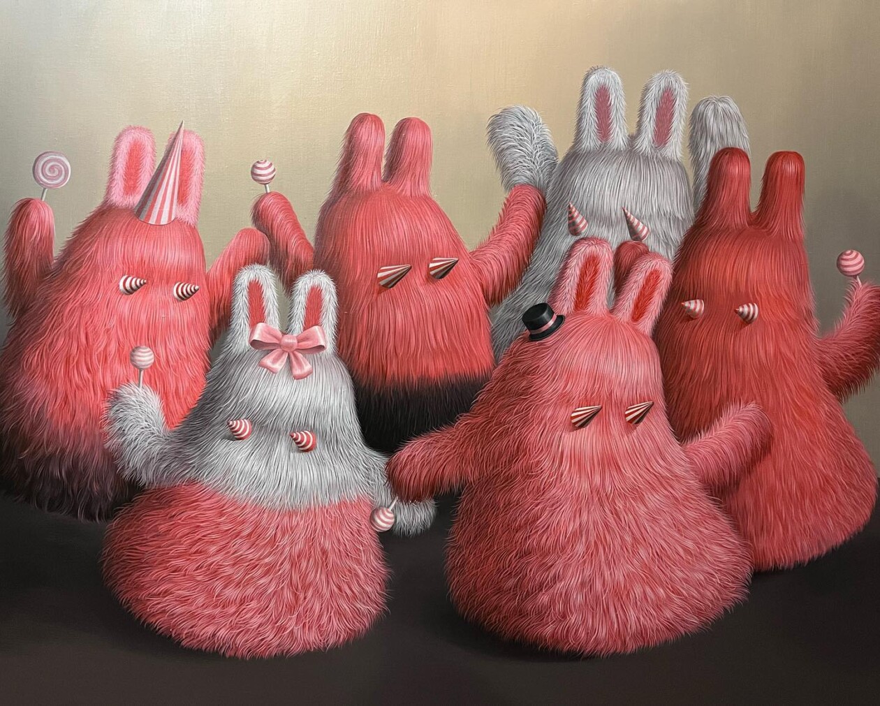 Lin Tianlu's Textured Surreal Paintings (5)