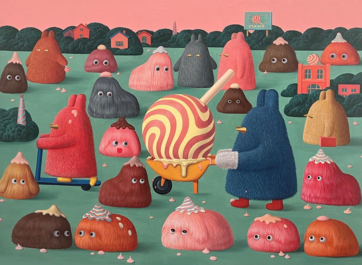 Lin Tianlu's Textured Surreal Paintings (6)