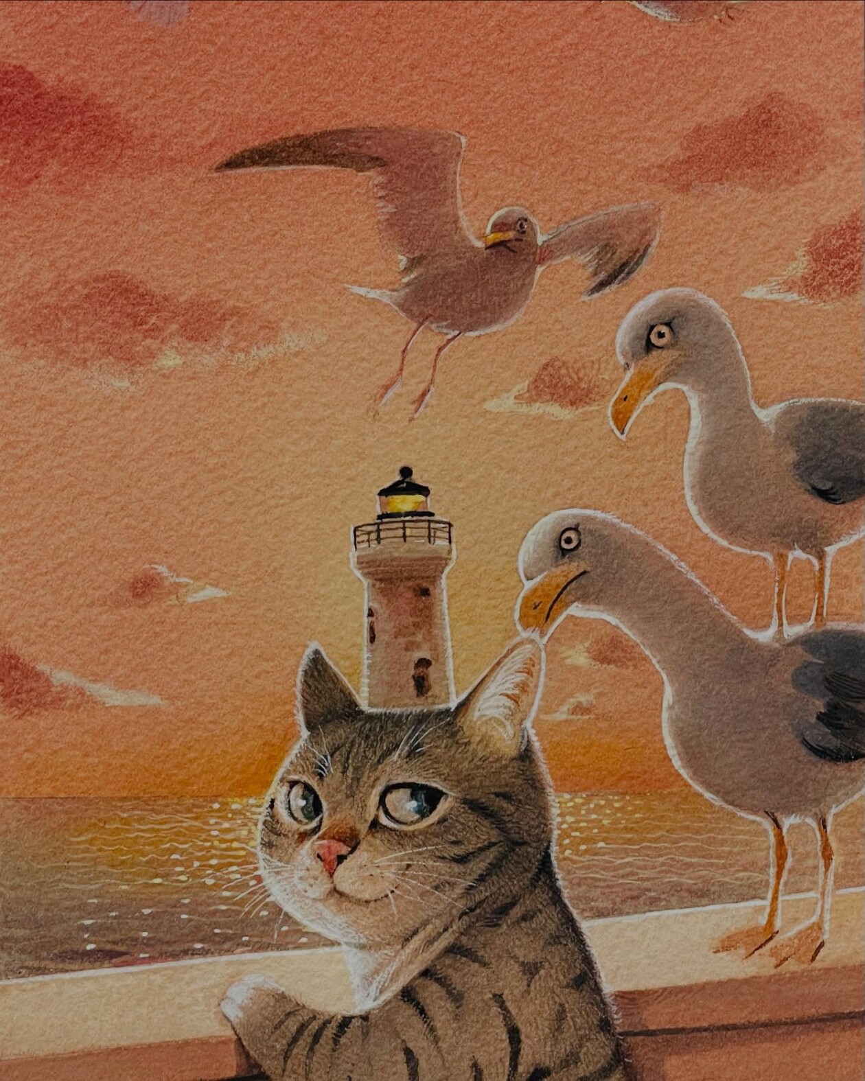 Ricky Wei's Anthropomorphic Cat Paintings (2)