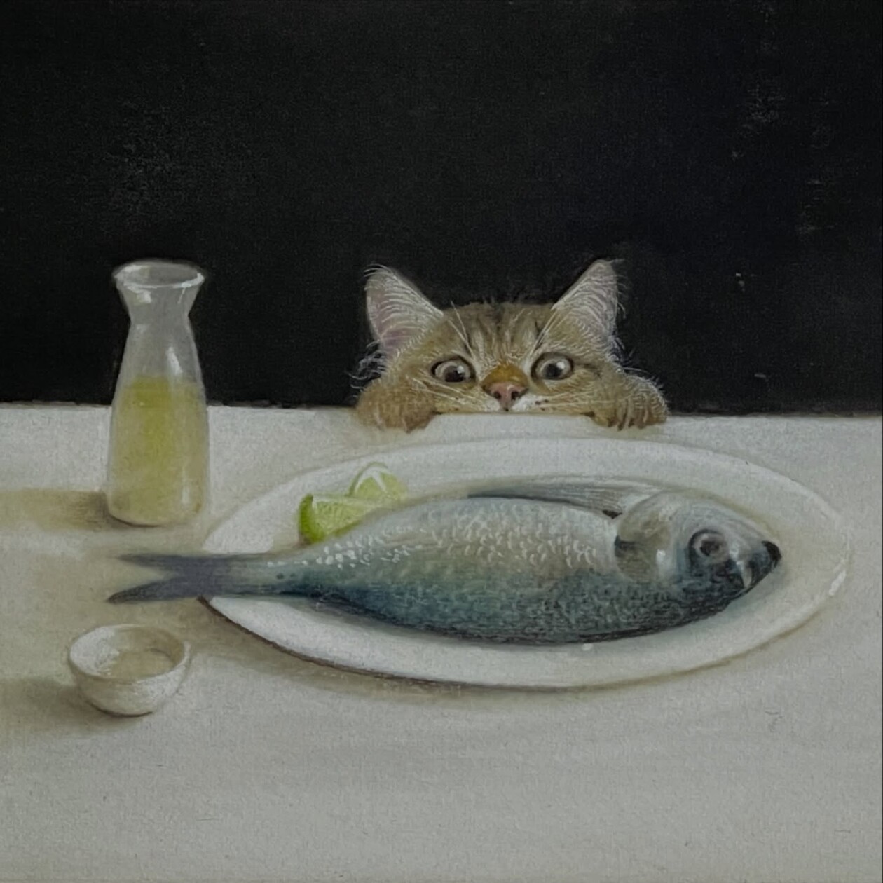 Ricky Wei's Anthropomorphic Cat Paintings (4)