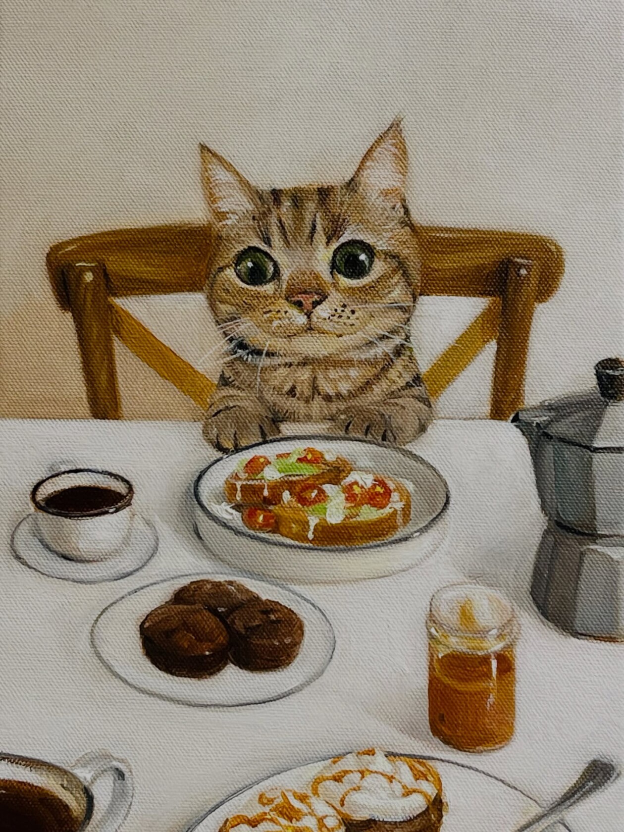 Ricky Wei's Anthropomorphic Cat Paintings (6)