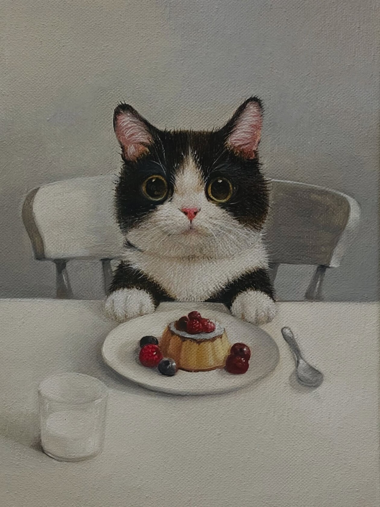 Ricky Wei's Anthropomorphic Cat Paintings (8)