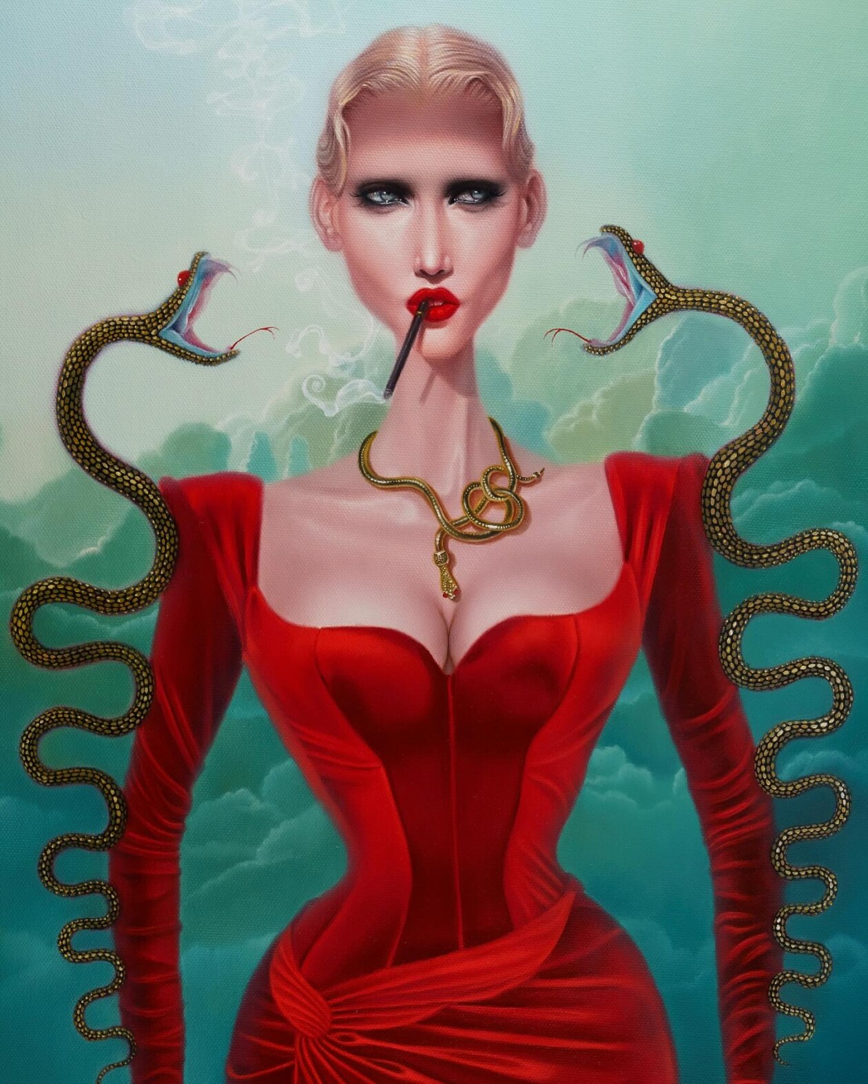 Troy Brooks's Elongated Female Portraits (5)