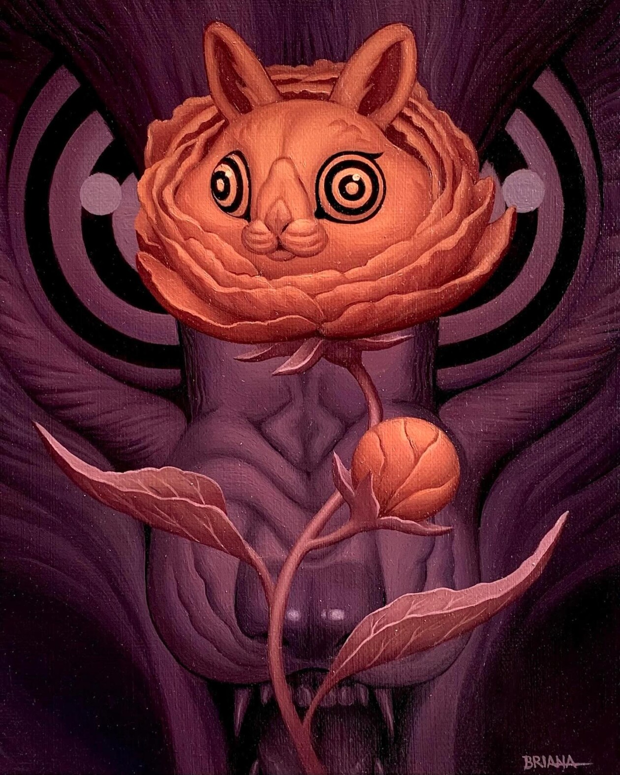 Briana Hertzog Hybrid Creatures In Symbolic Oil Paintings (1)
