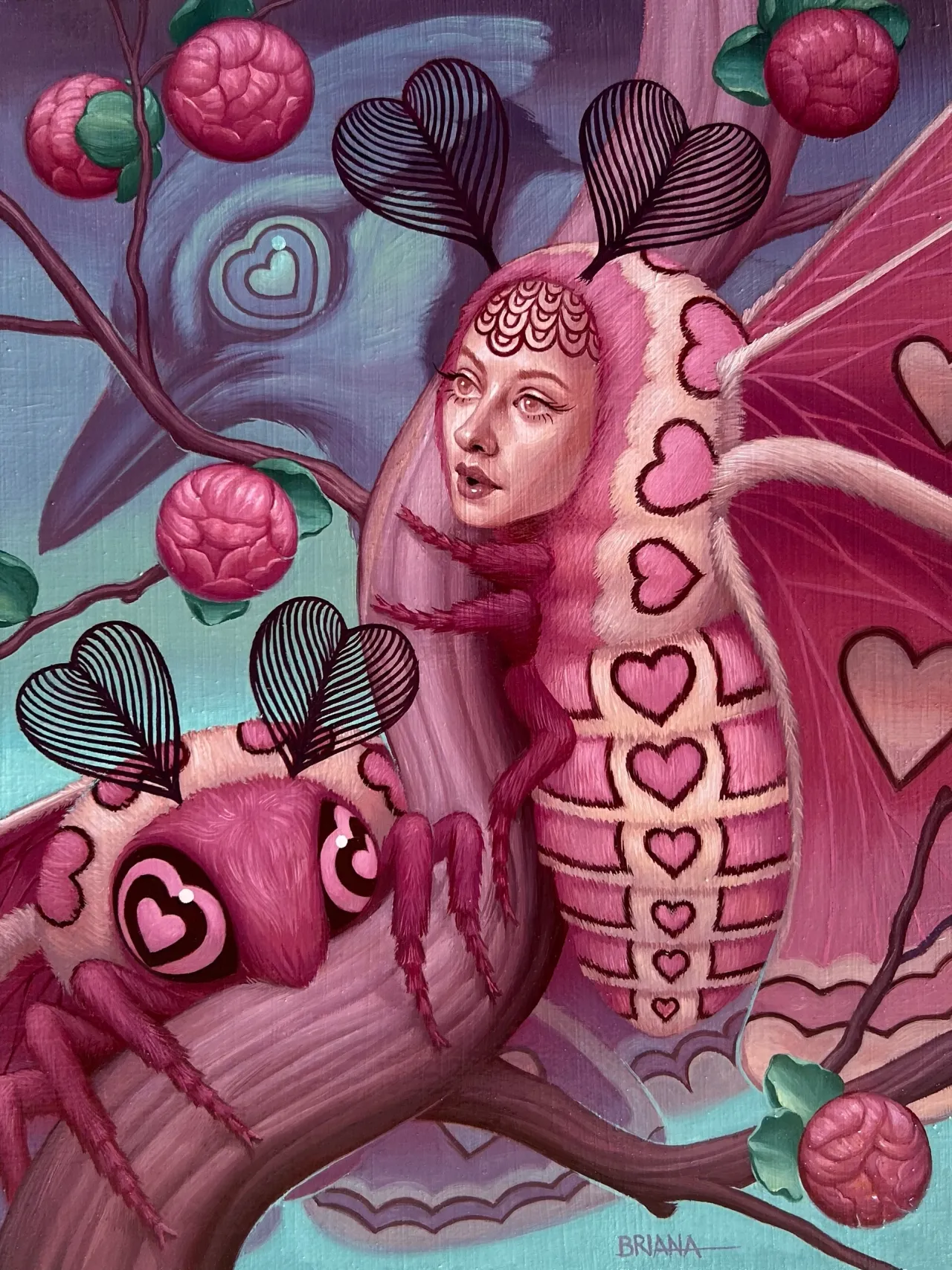 Briana Hertzog Hybrid Creatures In Symbolic Oil Paintings (3)