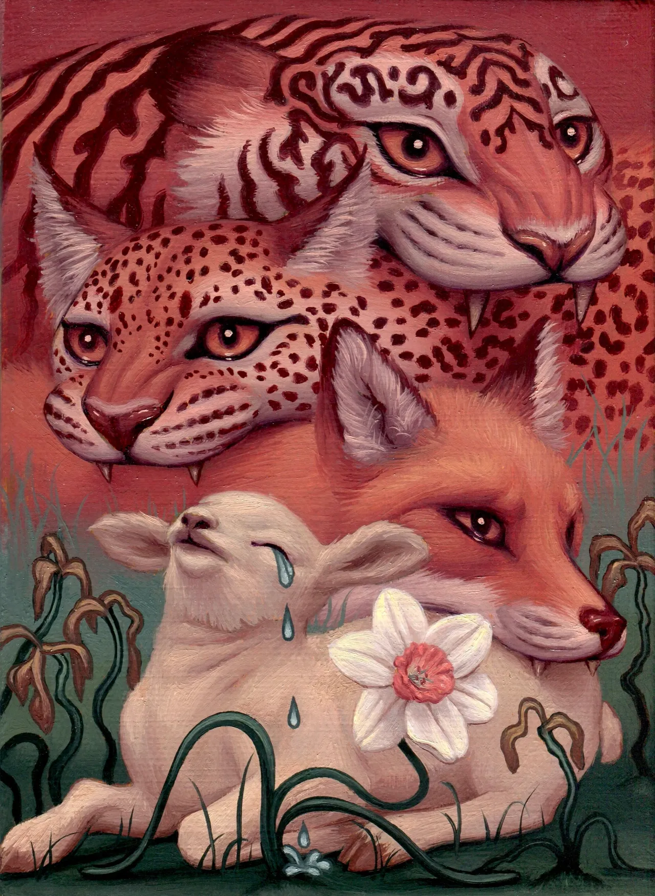 Briana Hertzog Hybrid Creatures In Symbolic Oil Paintings (4)