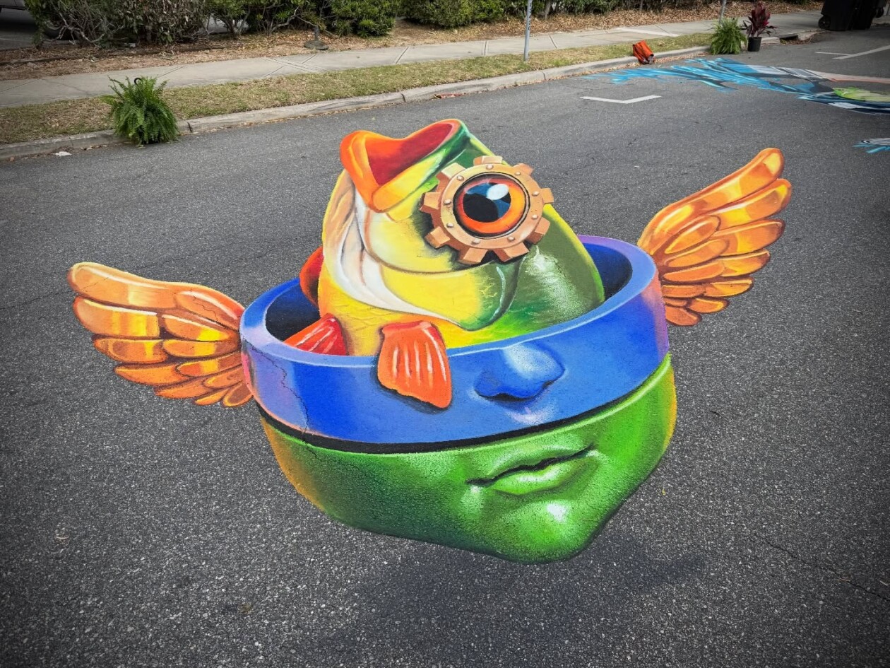 Naomi Haverland's Anamorphic Chalk Art (10)