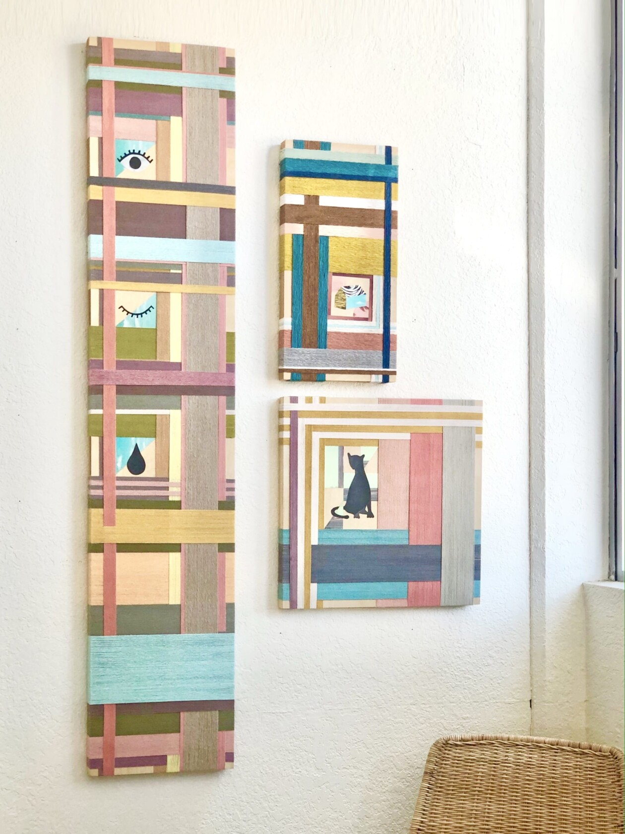 Natalie Ciccoricco Yarn Paper Collages (1)