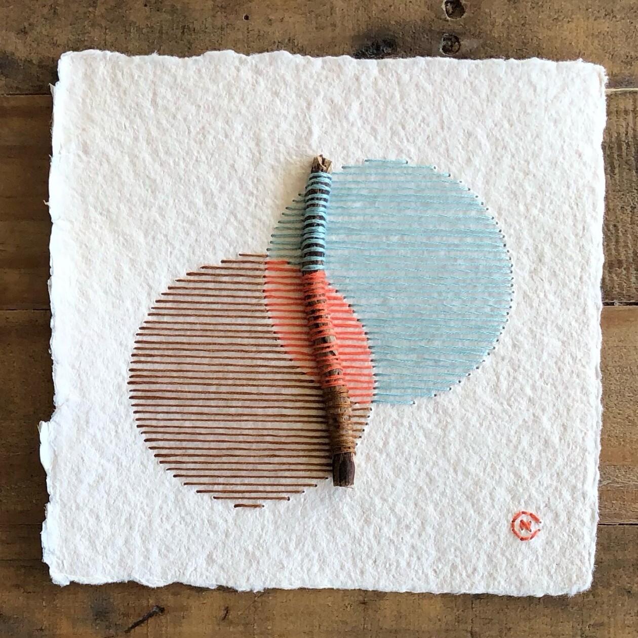 Natalie Ciccoricco Yarn Paper Collages (11)