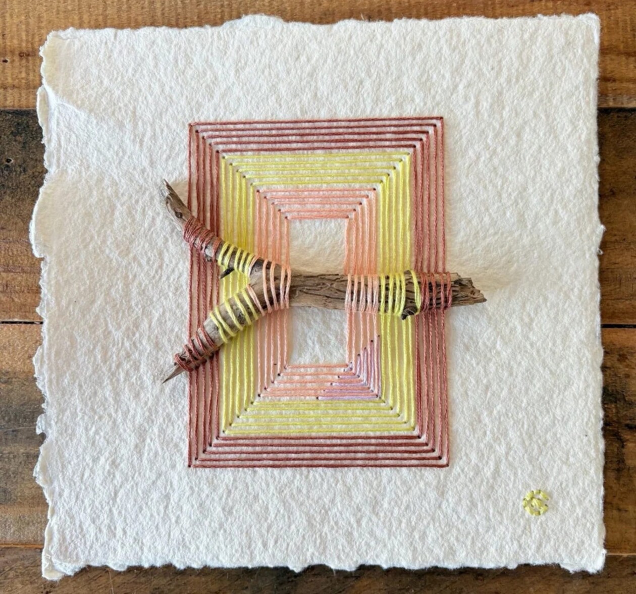 Natalie Ciccoricco Yarn Paper Collages (4)