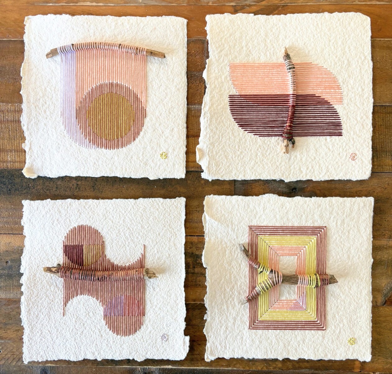 Natalie Ciccoricco Yarn Paper Collages (8)